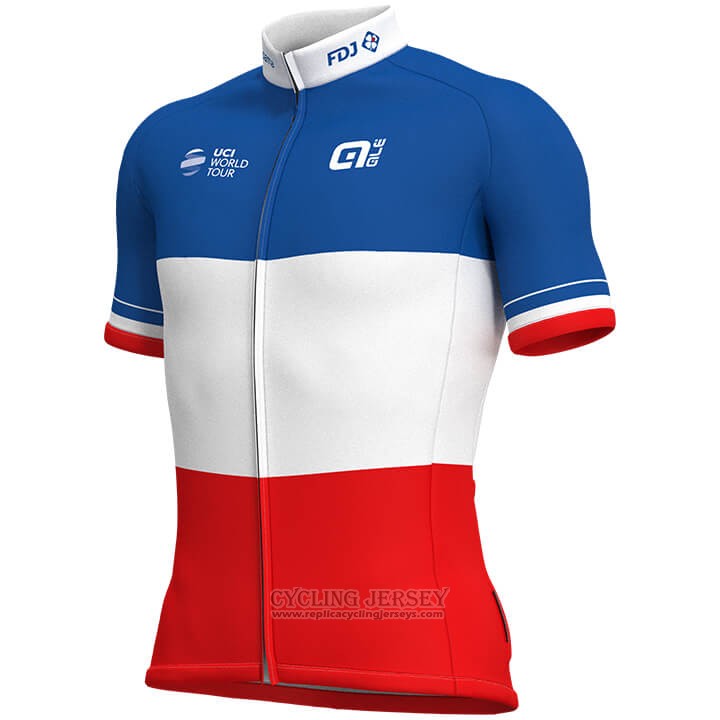 2018 Cycling Jersey France Red White Short Sleeve and Bib Short